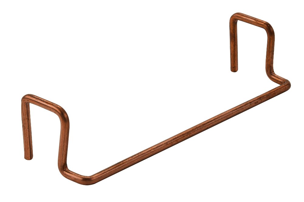Wire bracket with two angled mounting ends